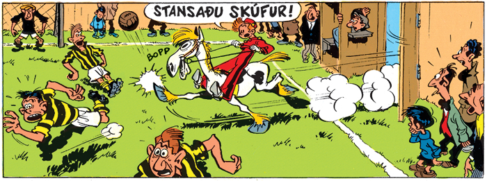 spirou fait du cheval